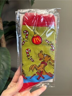 NEW 2025 McDonald's Adult Size The Grinch Christmas Socks Holiday Xmas